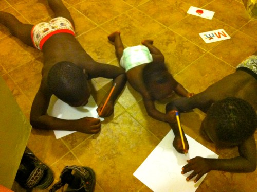 Wishla loves helping the boys do their homework